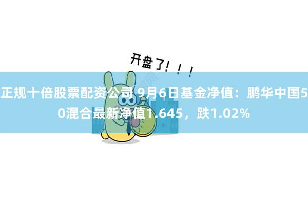 正规十倍股票配资公司 9月6日基金净值：鹏华中国50混合最新净值1.645，跌1.02%